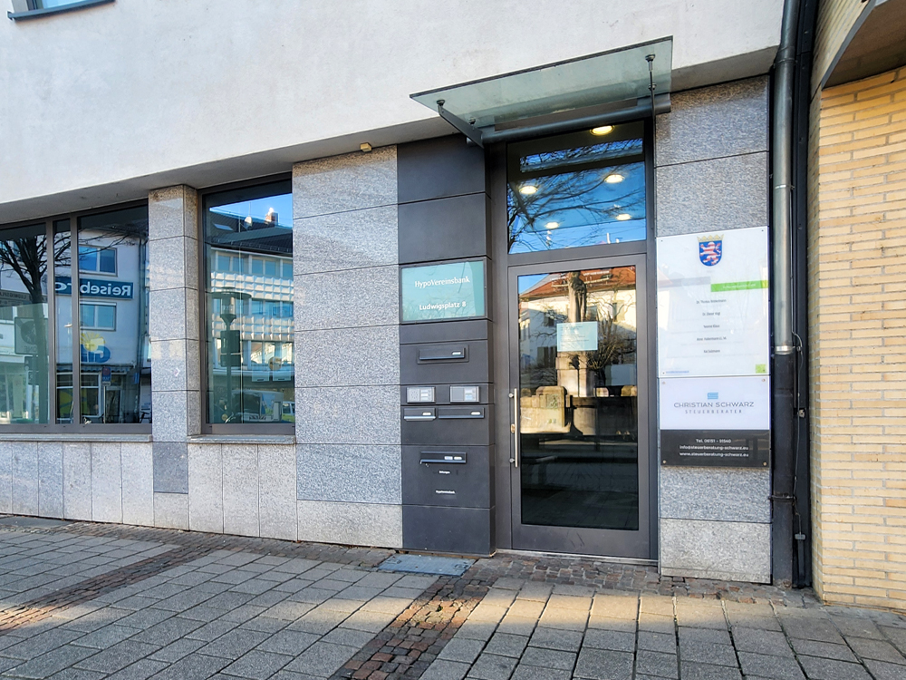 Eingang Kanzlei Winkelmann & Vogt Darmstadt